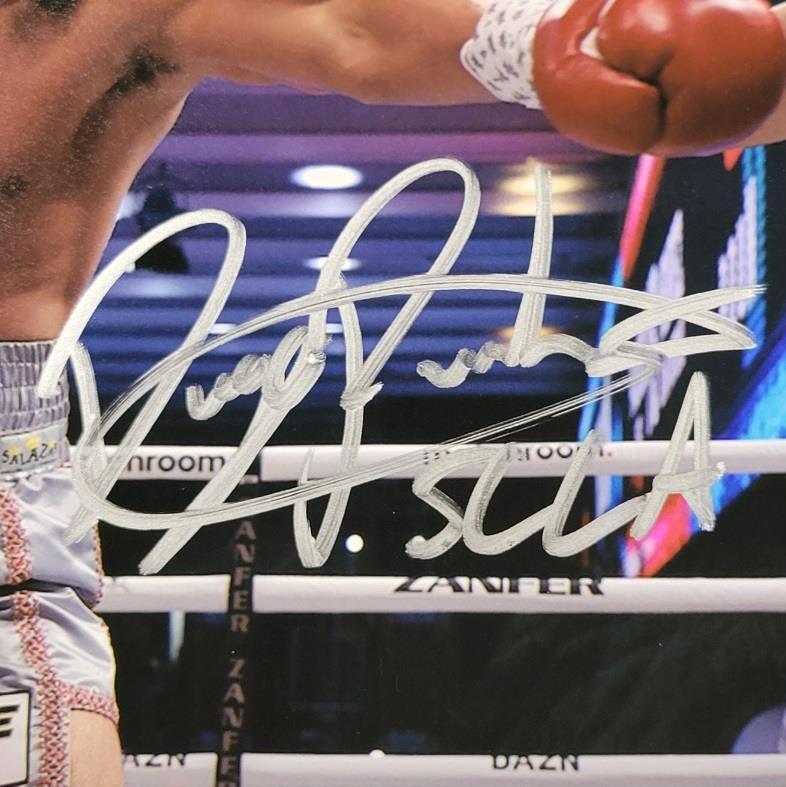 Diego Pacheco signed "SCLA" 8x10 photo boxing autograph ~ Beckett BAS