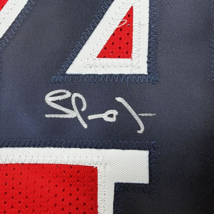 Framed Autographed/Signed Lamar Odom 35x39 USA Olympics Red Jersey JSA COA