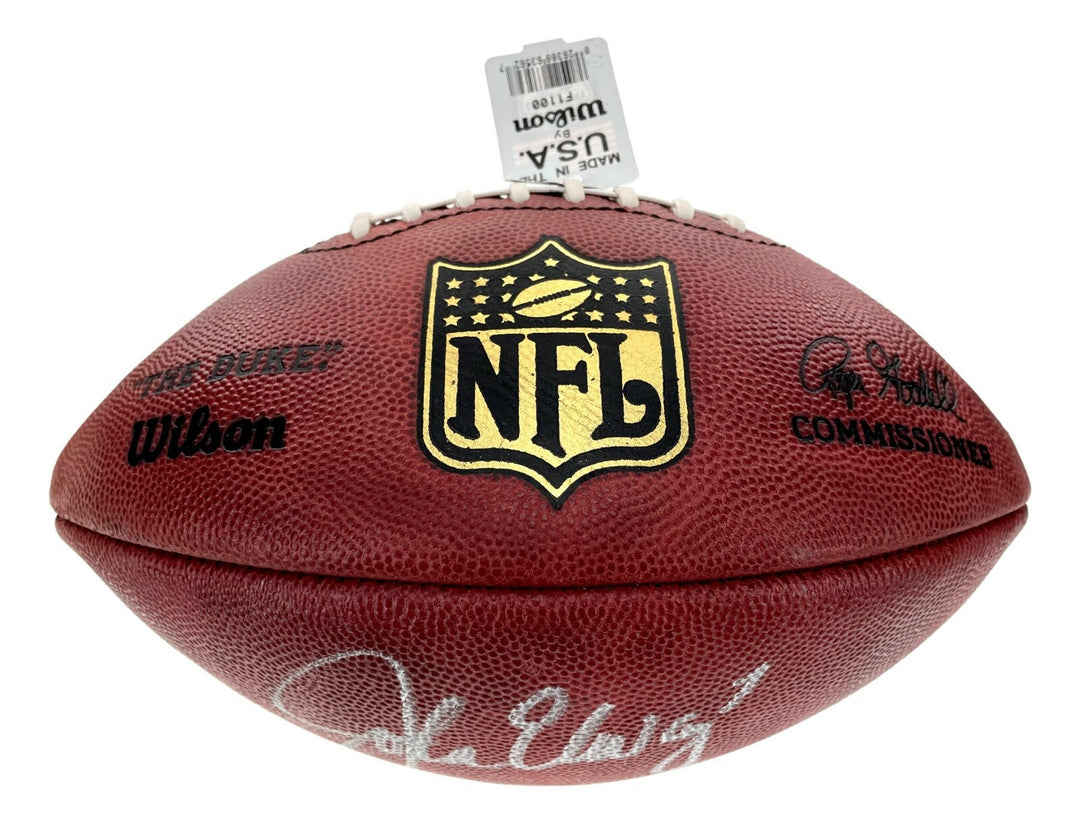 John Elway Autographed Duke Official NFL Football Denver Broncos UDA COA Signed