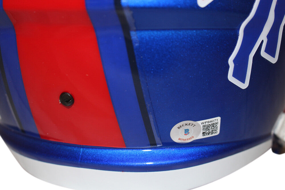 Cole Beasley Autographed/Signed Buffalo Bills F/S Flash Helmet Beckett 39136