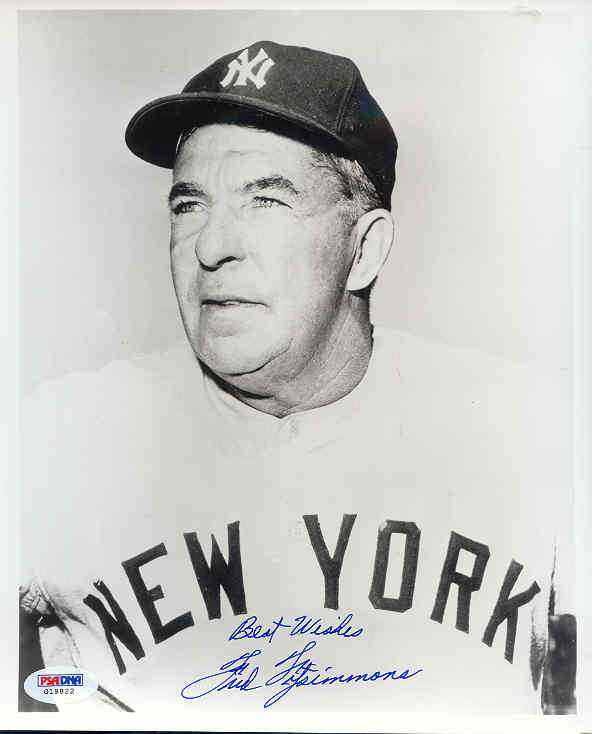 Fred Fitzsimmons Signed 8x10 Photo Psa/dna Autograph