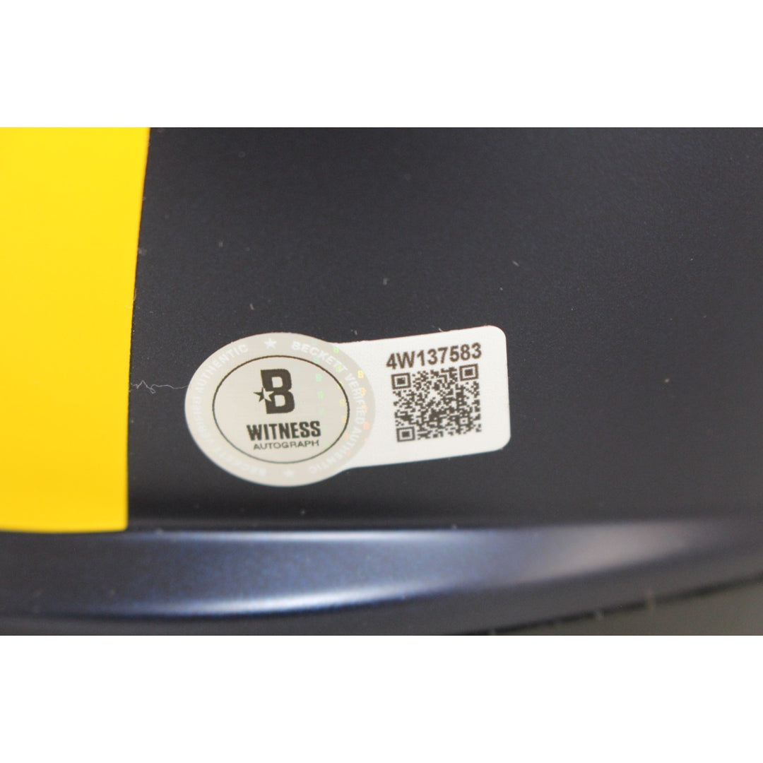 Ty Law Autographed/Signed Michigan Wolverines F/S Helmet Beckett Witness 54062