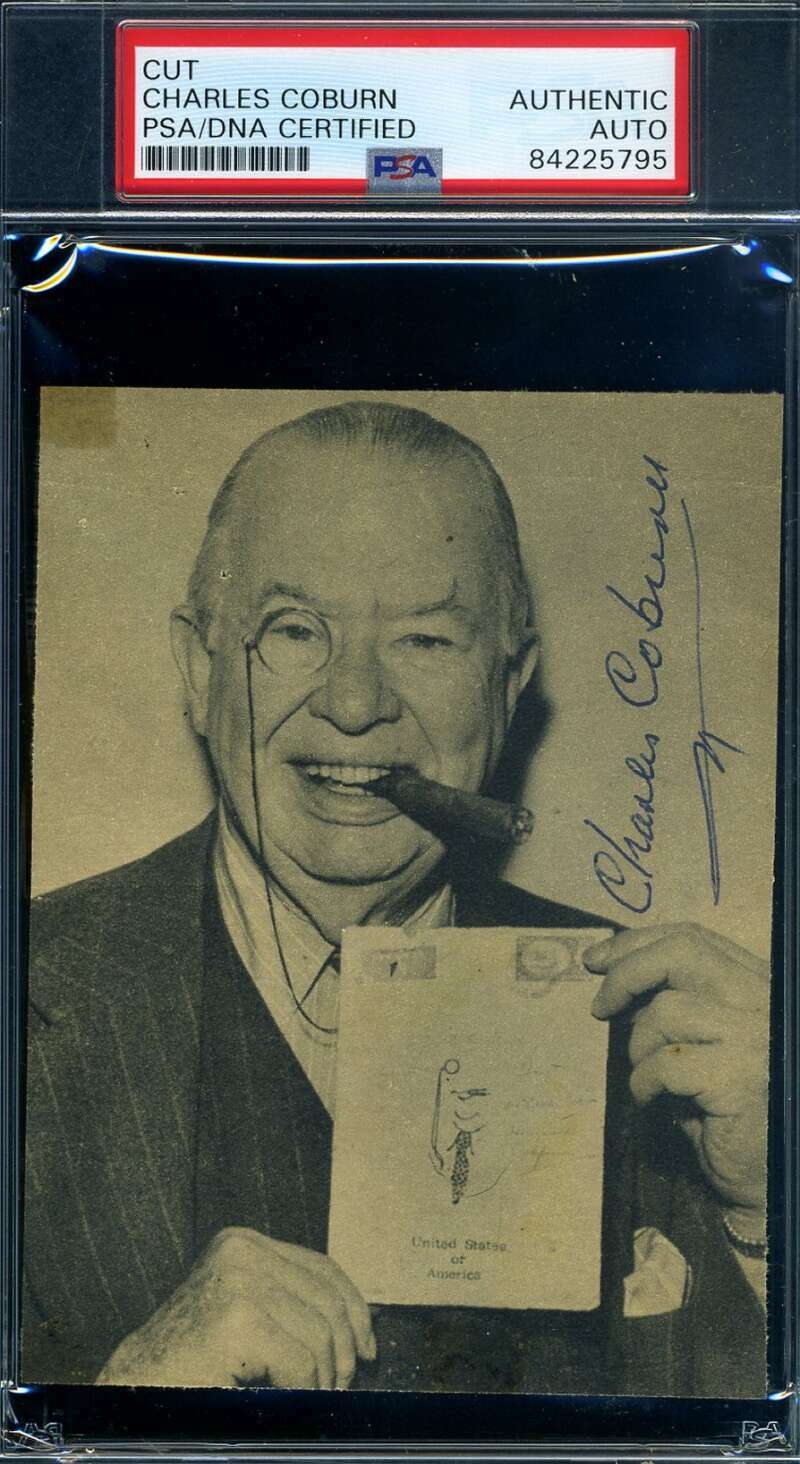 Charles Coburn PSA DNA Coa Signed Vintage Photo Postcard Autograph