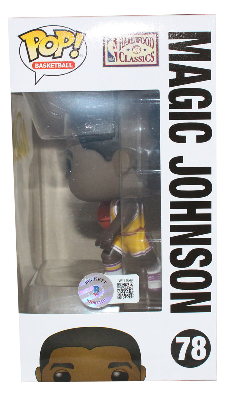 Magic Johnson Signed LA Lakers Funko Pop! #78 w/Soft Protector Beckett 40863