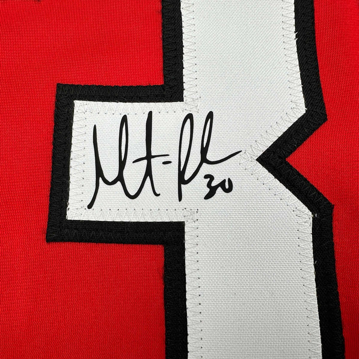 Facsimile Autographed Martin Brodeur New Jersey Red Reprint Jersey Size Men's XL