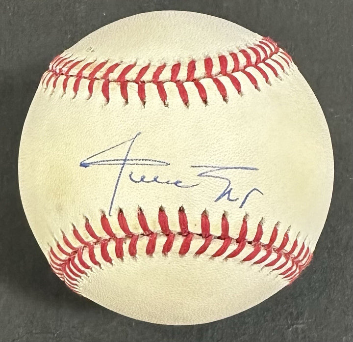 Willie Mays Signed Official NL Baseball NY SF Giants Clean Dark Auto PSA COA HOF