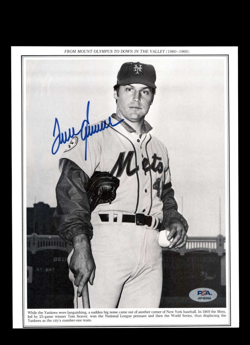 Tom Seaver PSA DNA Signed 8x10 Photo Autograph Mets