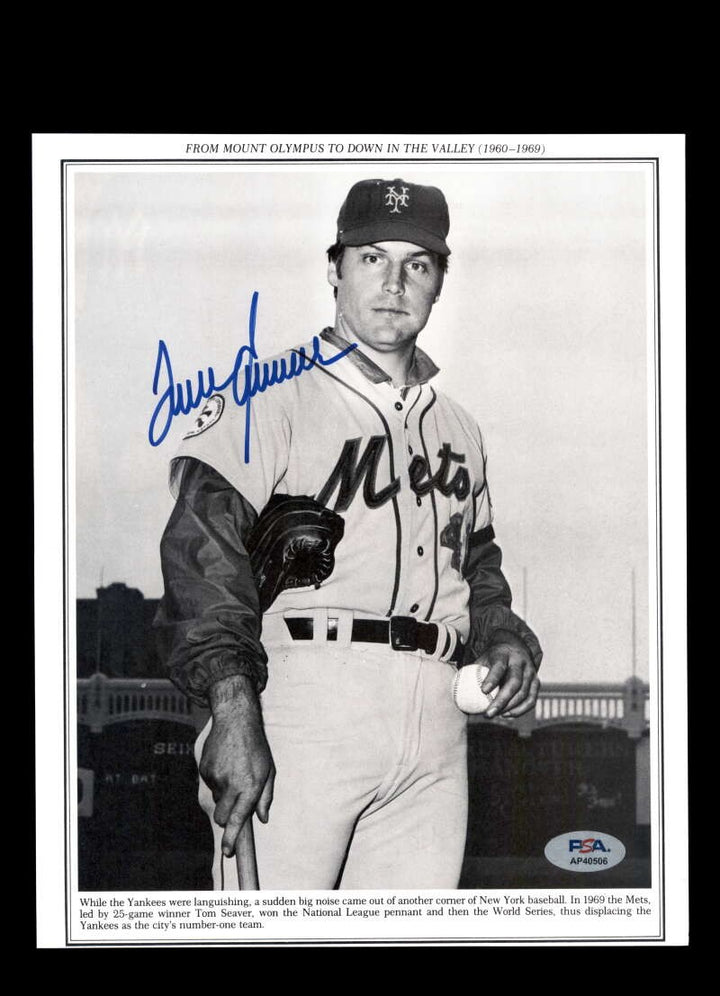 Tom Seaver PSA DNA Signed 8x10 Photo Autograph Mets
