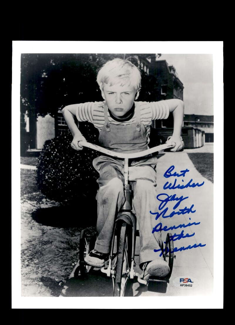Jay North PSA DNA Coa Signed 8x10 Photo Autograph Dennis The Menace