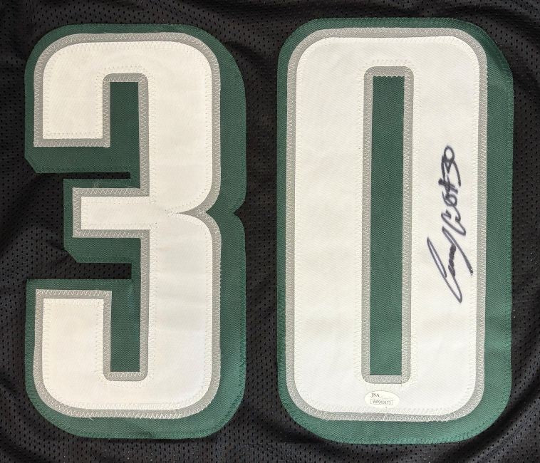 Corey Clement Philadelphia Signed Black Football Jersey JSA Hologram