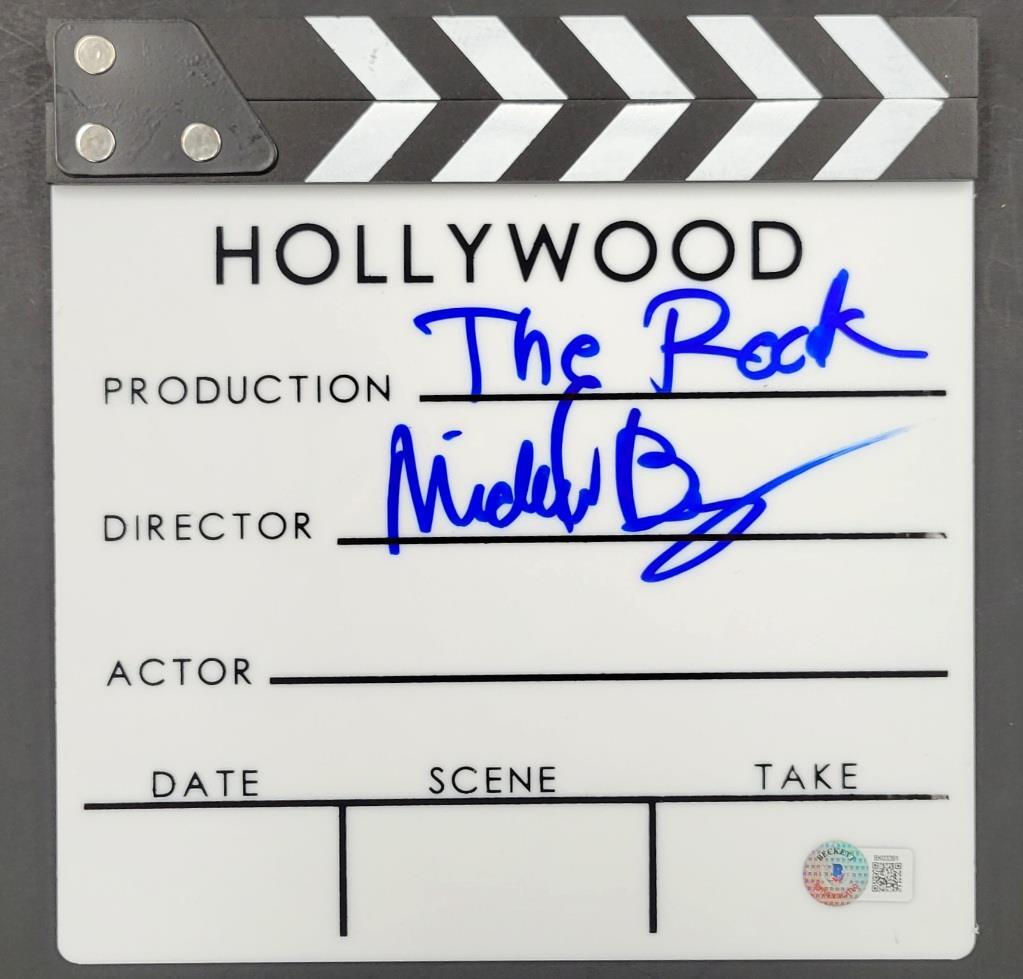 Michael Bay signed "The Rock" Clap Board Clapper autograph ~ BAS Beckett