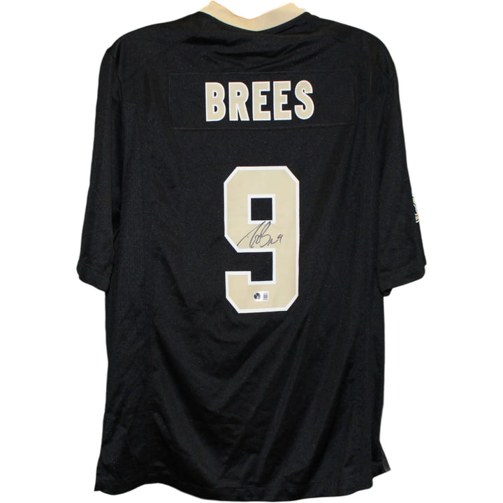 Drew Brees Autographed New Orleans Saints Jersey Black XL Nike Beckett WIT 58518