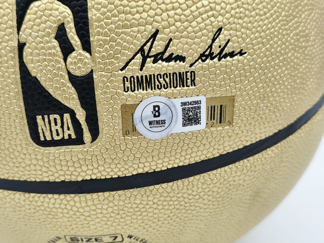 Allen Iverson Auto Gold Edition Logo Basketball 76ers Beckett Witness