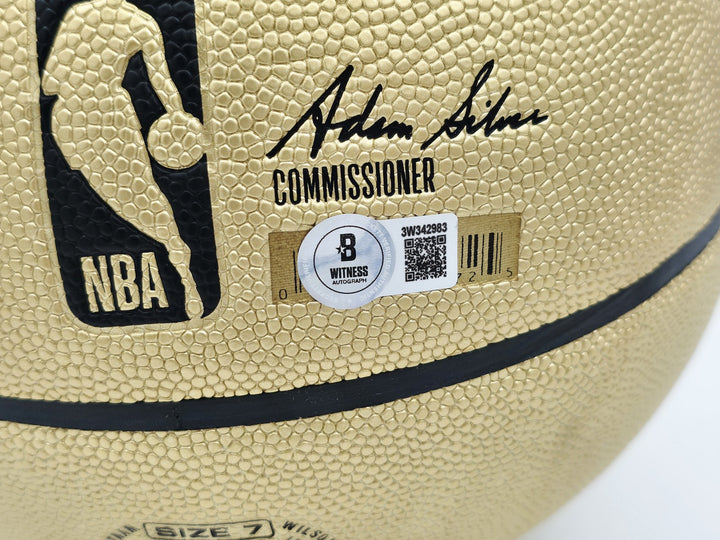 Allen Iverson Auto Gold Edition Logo Basketball 76ers Beckett Witness