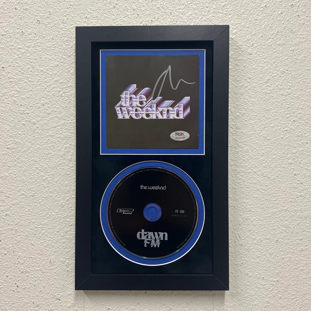 The Weeknd Signed CD Cover Framed PSA/DNA Autographed Dawn FM
