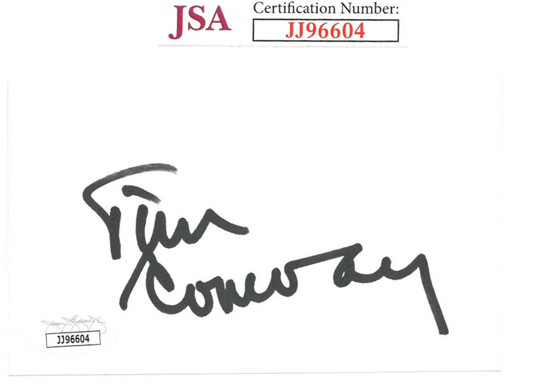 Tim Conway signed 3x5 Index Card– JSA #JJ96605 -McHale's Navy/Carol Burnett Show