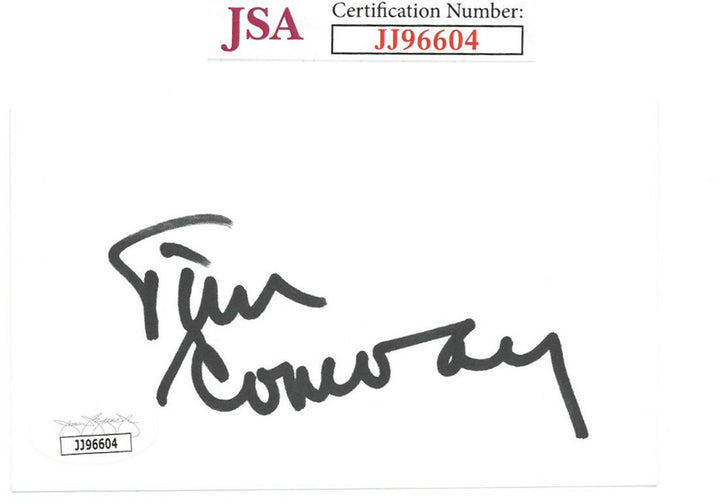 Tim Conway signed 3x5 Index Card– JSA #JJ96605 -McHale's Navy/Carol Burnett Show