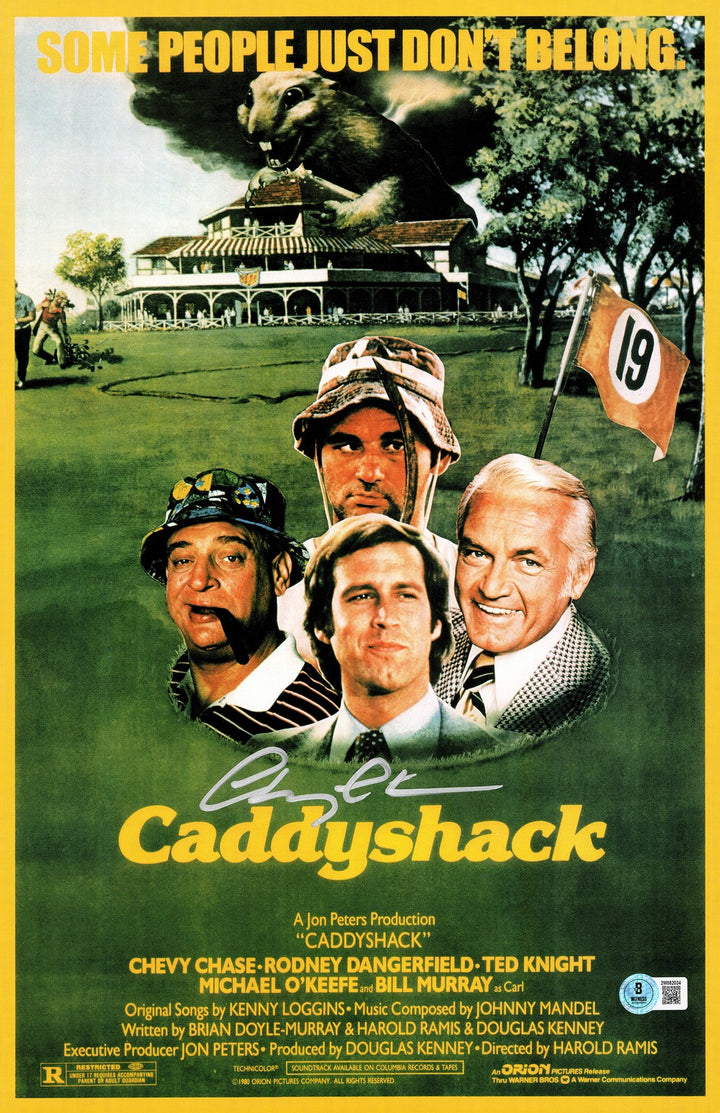 Chevy Chase Signed 11x17 Caddyshack Movie Poster Beckett BAS Witness
