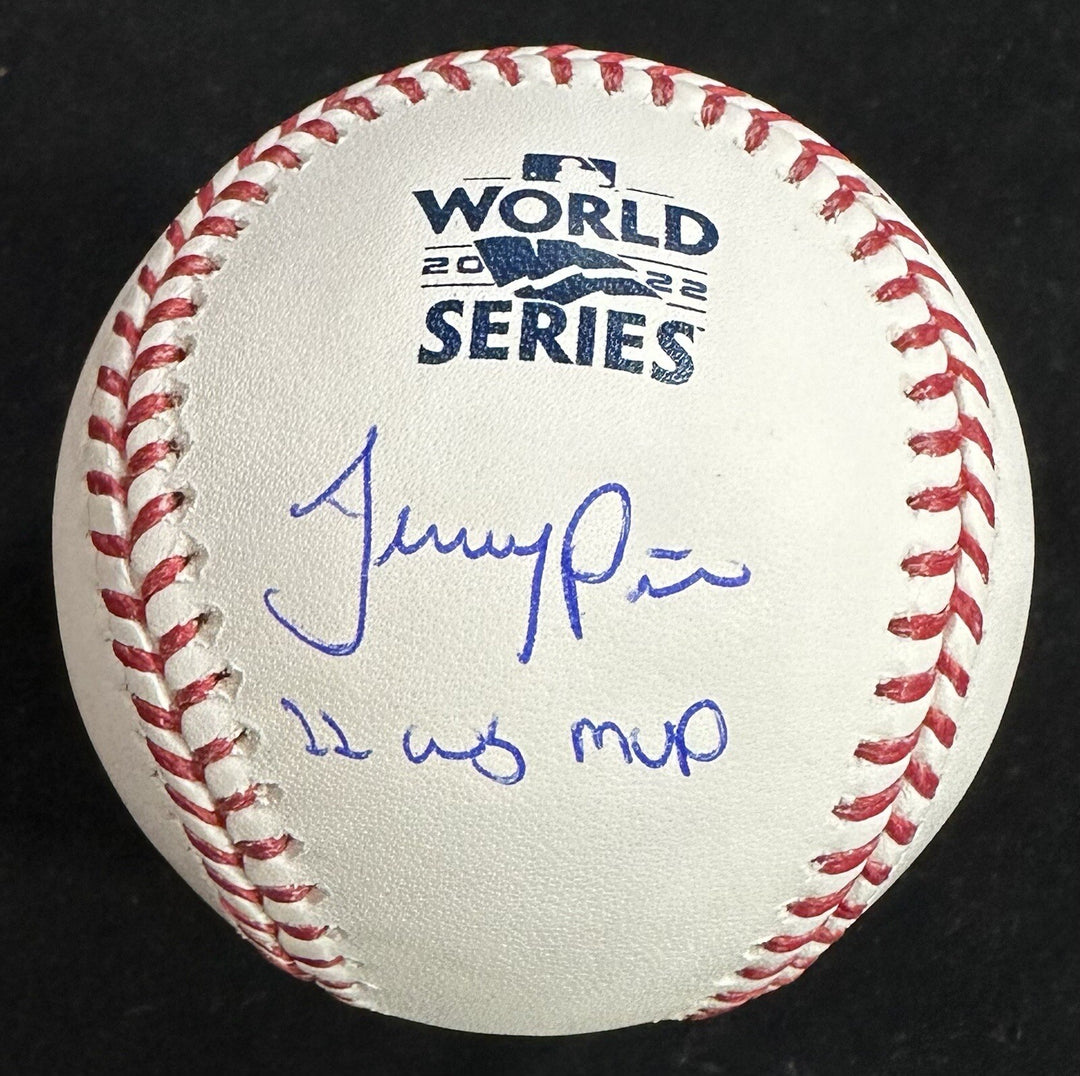 Jeremy Pena Signed 2022 World Series Baseball Rookie Ws Mvp Auto Astros MLB COA