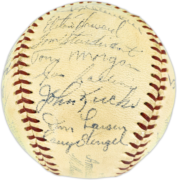 1955 Yankees Auto Official Harridge AL Baseball 30 Sigs Mickey Mantle Beckett 59