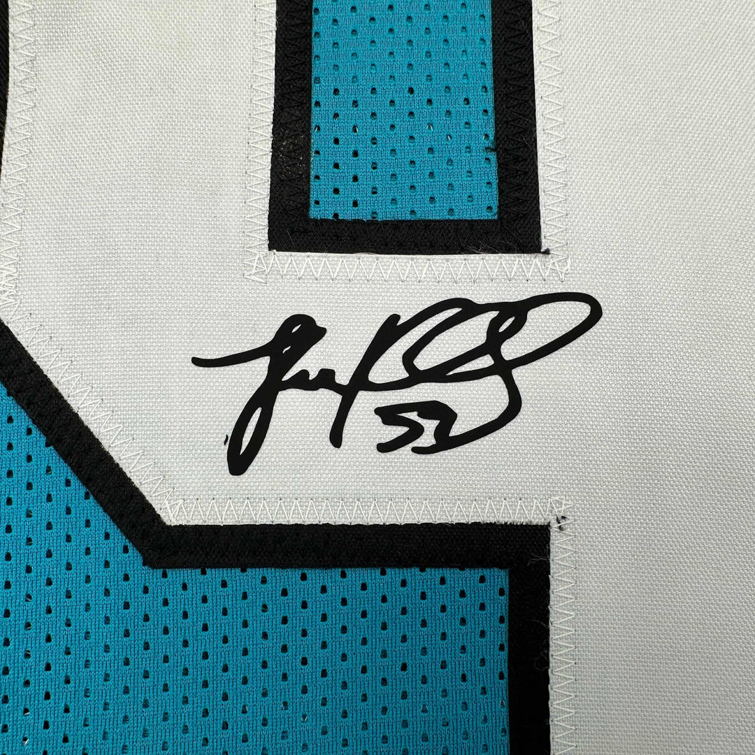Facsimile Autographed Luke Kuechly Carolina Blue Reprint Jersey Size Men's XL