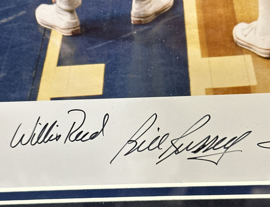 1968 NBA All Star game Msg signed photo framed Bill Russell Willis Reed Steiner
