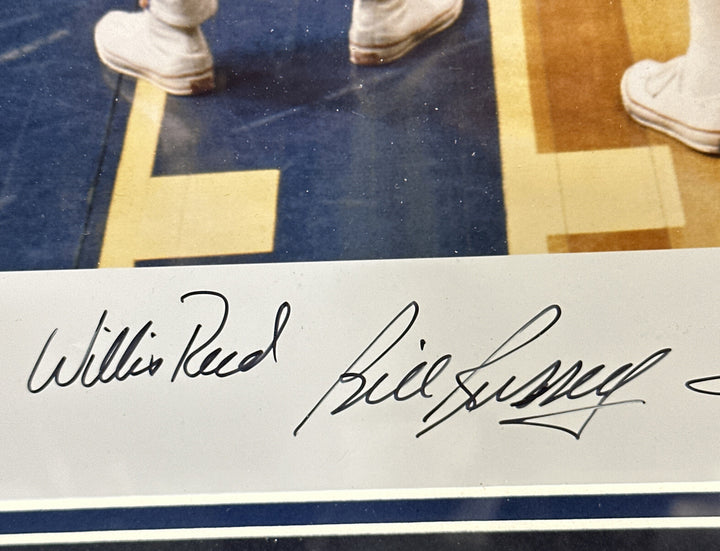 1968 NBA All Star game Msg signed photo framed Bill Russell Willis Reed Steiner