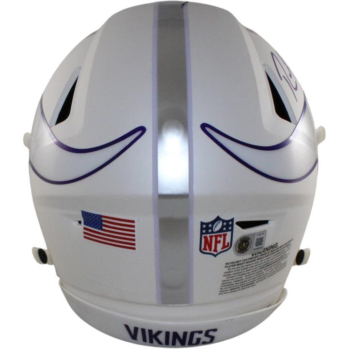 Randy Moss Justin Jefferson Signed Minnesota Vikings SpeedFlex Helmet BAS 57984