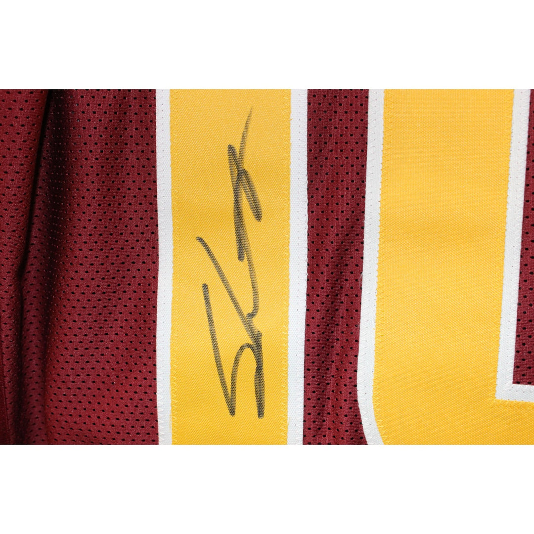 Sam Leavitt Autographed/Signed College Style Red XL Jersey Beckett Witness 51419