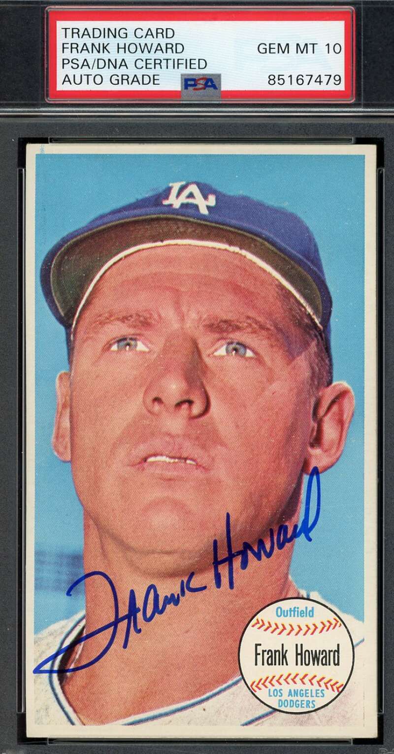 Frank Howard Gem Mint 10 PSA DNA Signed 1964 Topps Giants Autograph