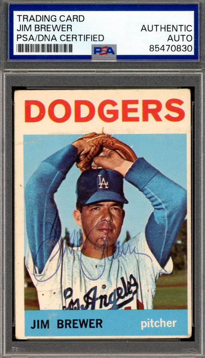 Jim Brewer PSA DNA Signed 1964 Topps Autograph