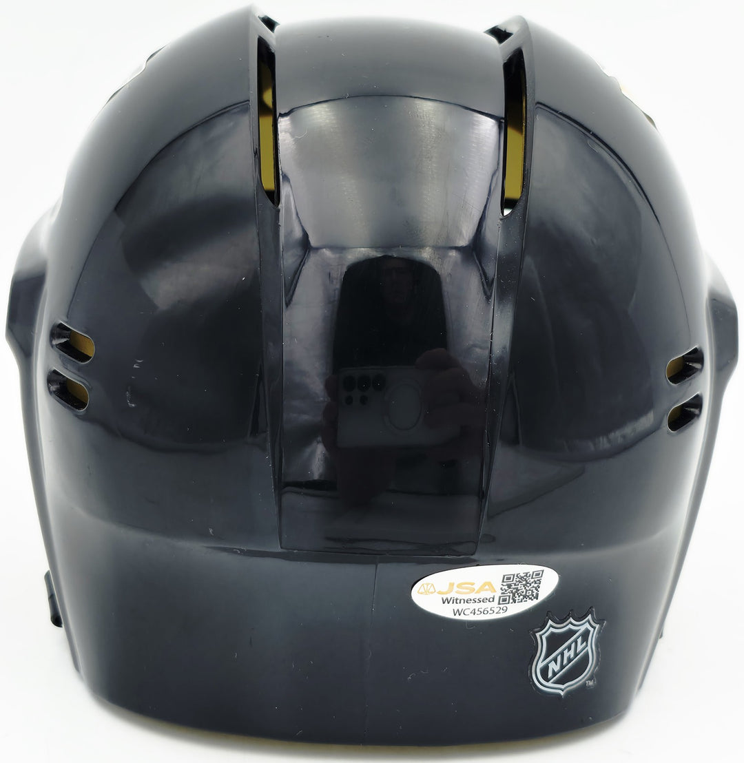 Jaromir Jagr Signed Pittsburgh Penguins Black Mini Helmet JSA Witness