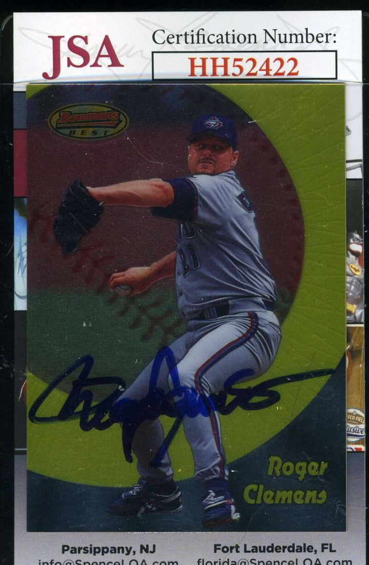 Roger Clemens 1999 Bowmans Best JSA Coa Autograph Authentic Hand Signed