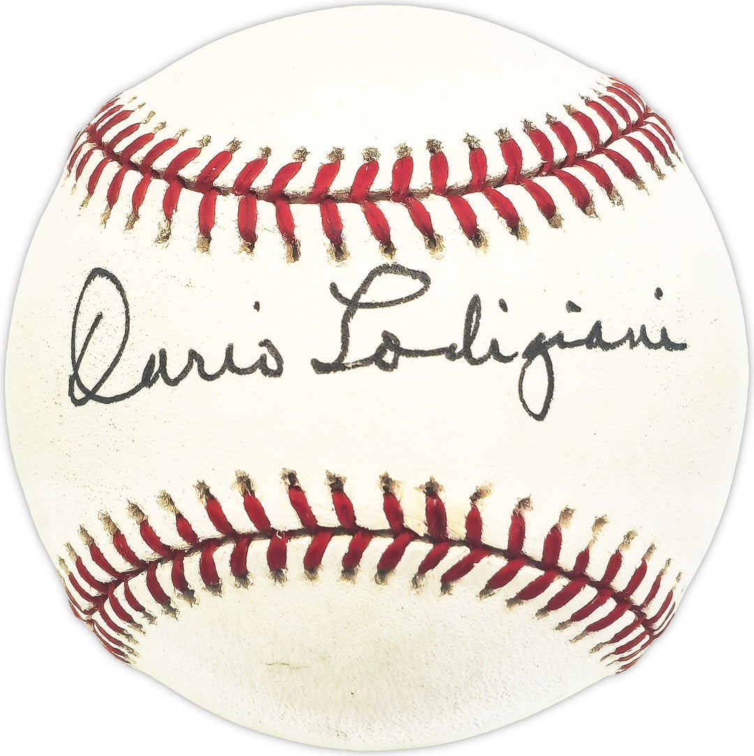 Dario Lodigiani Signed AL Baseball Philadelphia Oakland As White Sox Beckett