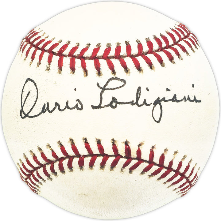 Dario Lodigiani Signed AL Baseball Philadelphia Oakland As White Sox Beckett