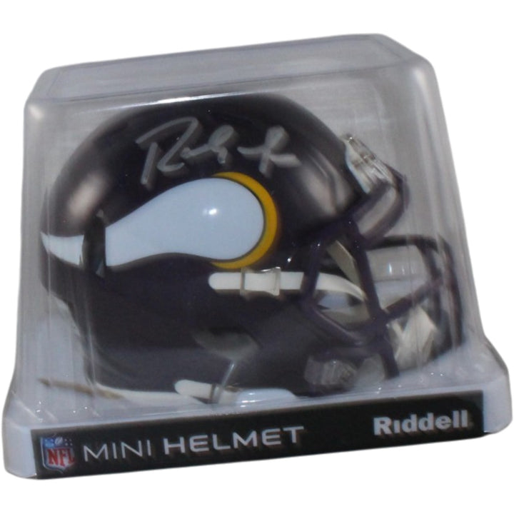 Randy Moss Autographed Minnesota Vikings TB Mini Helmet Beckett Witness 57971