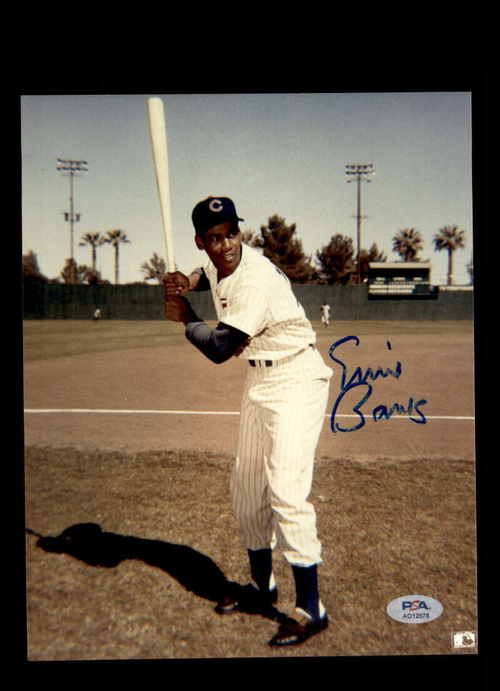 Ernie Banks PSA DNA Signed 8x10 Photo Autographed Cubs