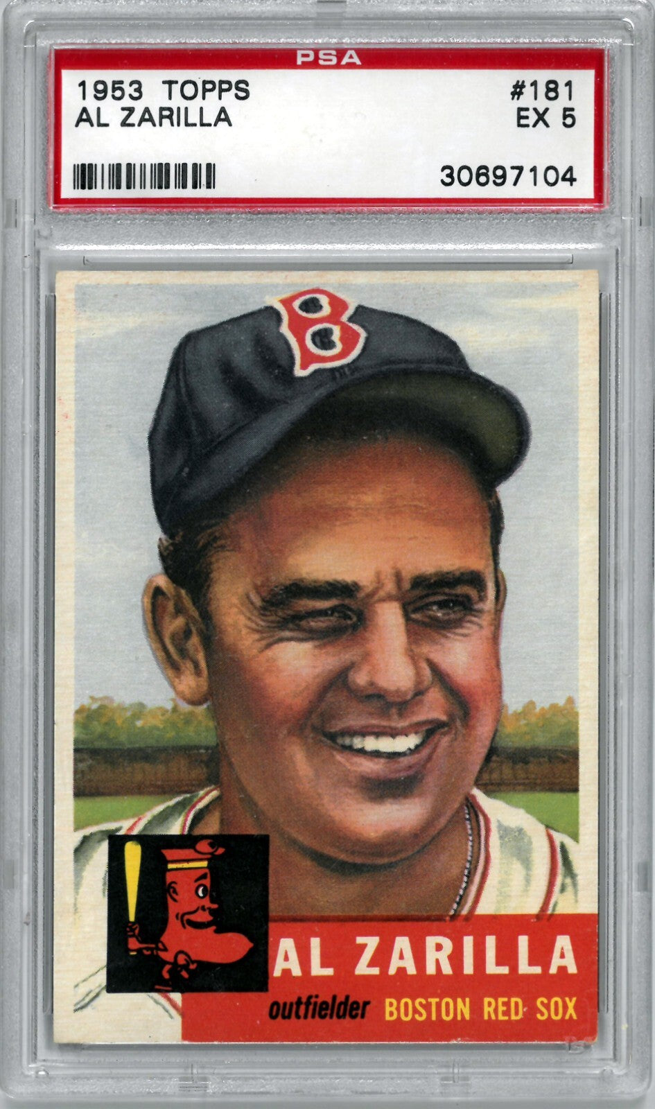 Al Zarilla 1953 Topps Baseball Card #181- PSA Graded 5 EX (Boston Red Sox)