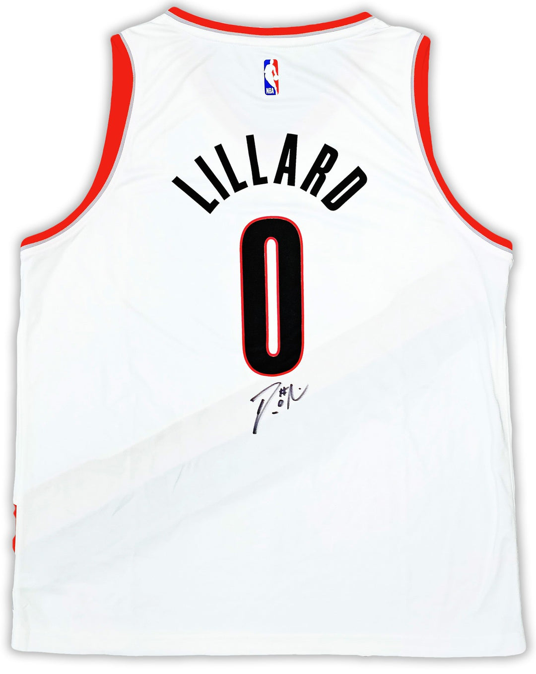 Portland Trailblazers Damian Lillard Auto White Fanatics Jersey Size XL Beckett