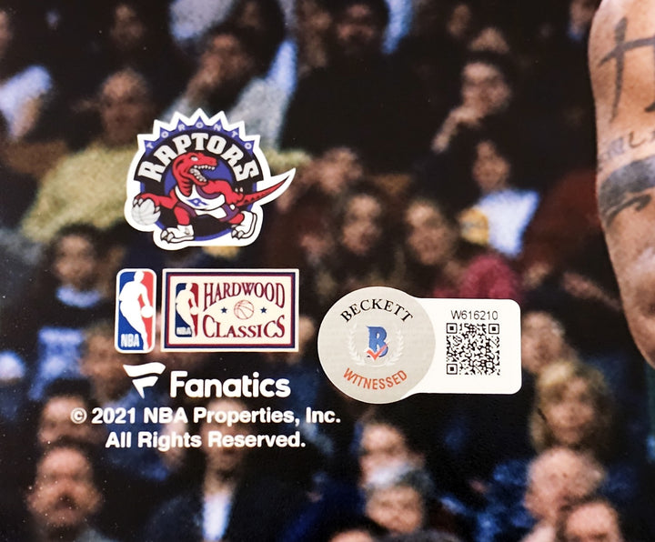 Tracy McGrady Signed 16x20 Photo Toronto Raptors Dunk Beckett BAS Witness