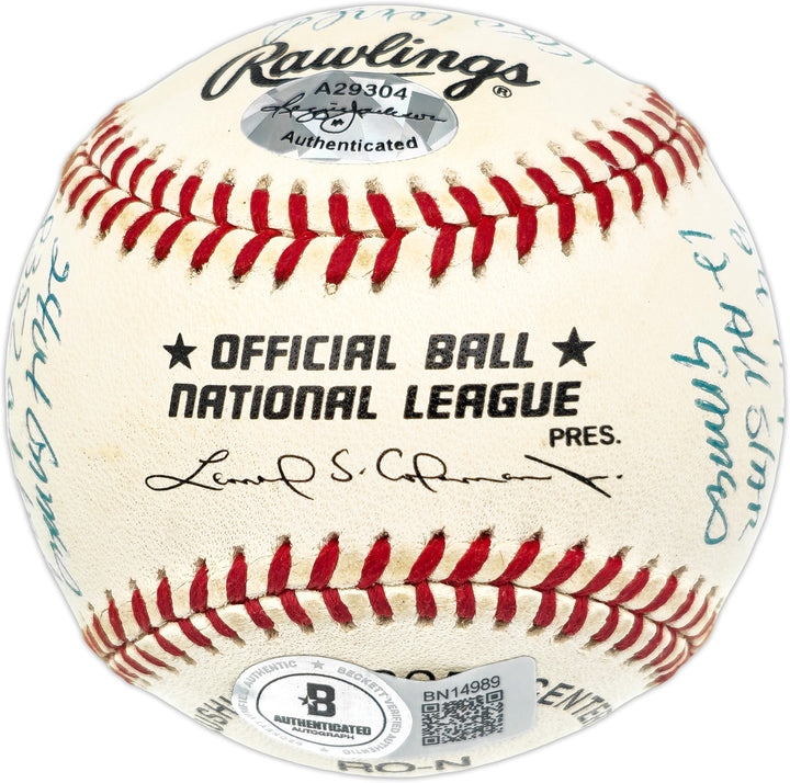 Mike Schmidt Signed NL Baseball Phillies Statball 16 Stats Beckett #BN14989