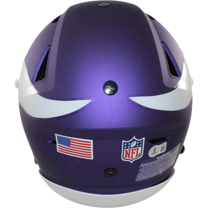 Justin Jefferson Signed Minnesota Vikings SpeedFlex Tribute Helmet BAS W 56147