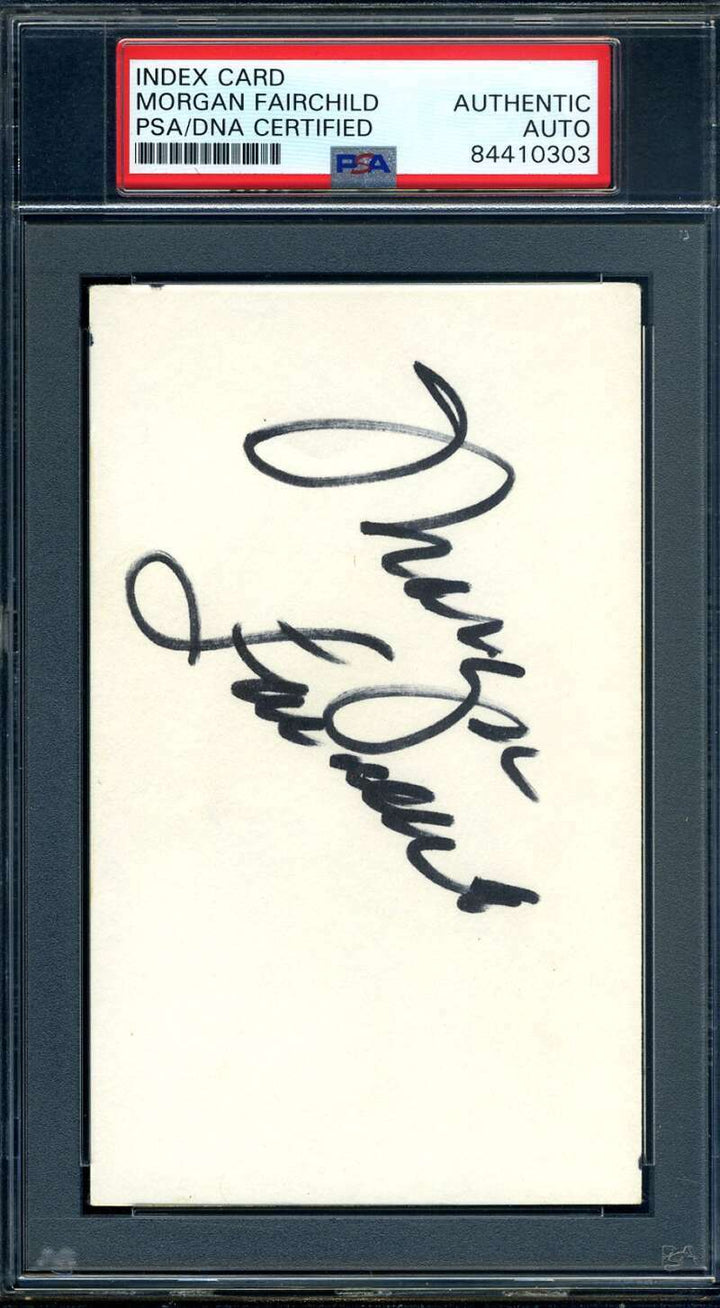 Morgan Fairchild PSA DNA Coa Signed 3x5 Index Card Autograph