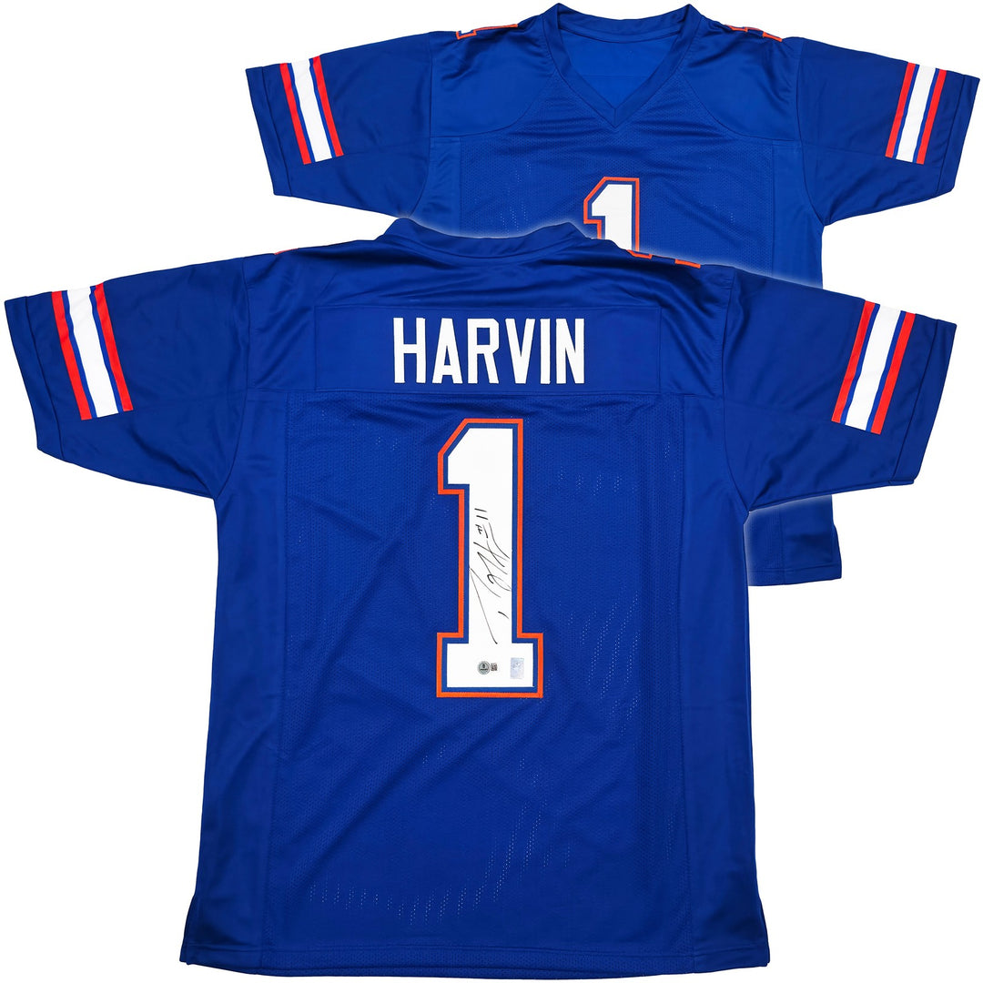 Florida Gators Percy Harvin Autographed Signed Blue Jersey "#11" Beckett