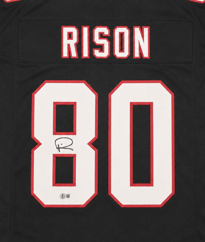Atlanta Falcons Andre Rison Signed Black Jersey Beckett BAS Witness