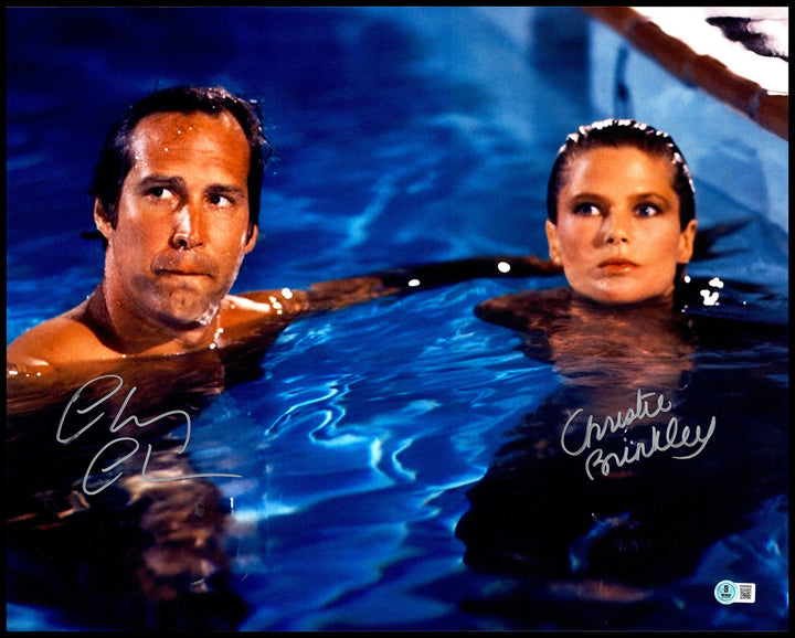 Chevy Chase & Christie Brinkley Auto 16x20 Photo Vacation Beckett Wit 2W085644