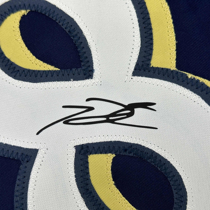 Facsimile Autographed Prince Fielder Milwaukee Blue Reprint Jersey Size Men's XL