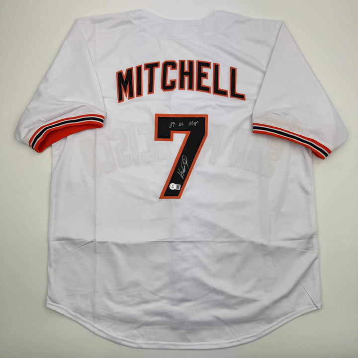 Autographed/Signed Kevin Mitchell "89 MVP" San Francisco White Jersey BAS COA