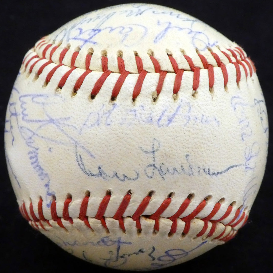 1960 Spring Training Signed Baseball With 28 Total Signatures Curt Flood Beckett