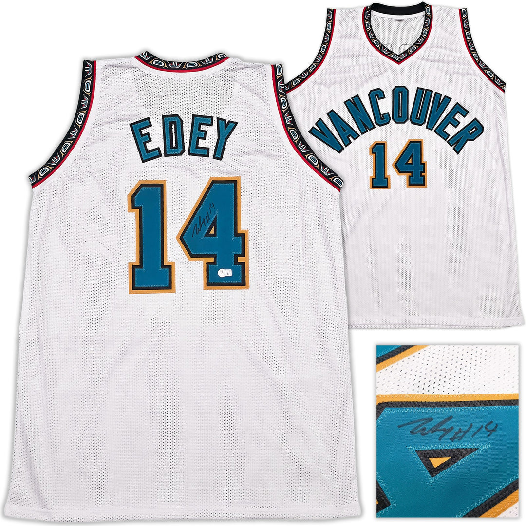 Memphis Grizzlies Zach Edey Signed White Jersey Beckett Witness